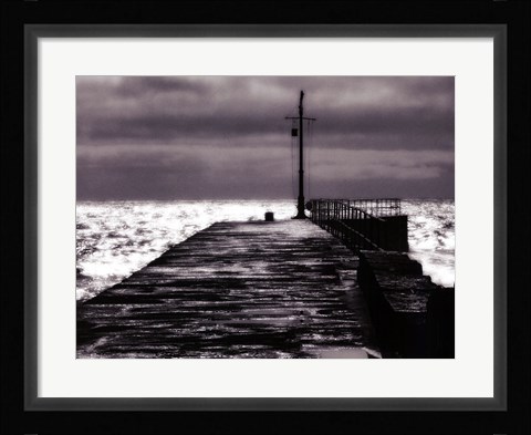 Framed Stone Pier Print