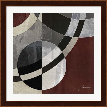 Framed Concentric Squares III Print