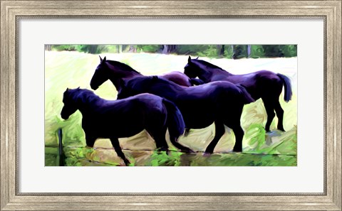 Framed Guilford Horses II Print