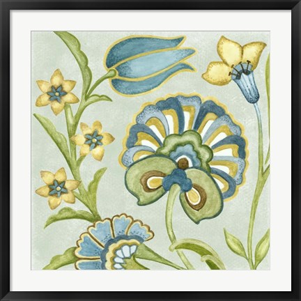 Framed Decorative Golden Bloom II Print
