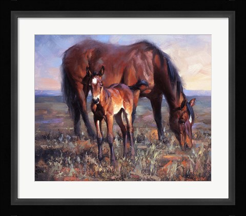 Framed Bay Filly Print