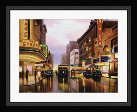 Framed Old City Lights Print