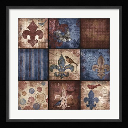 Framed French Moderne 9-Patch Print