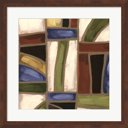 Framed Stained Glass Abstraction III Print