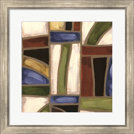Framed Stained Glass Abstraction III Print