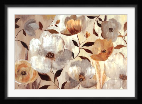 Framed Golden Flower Print