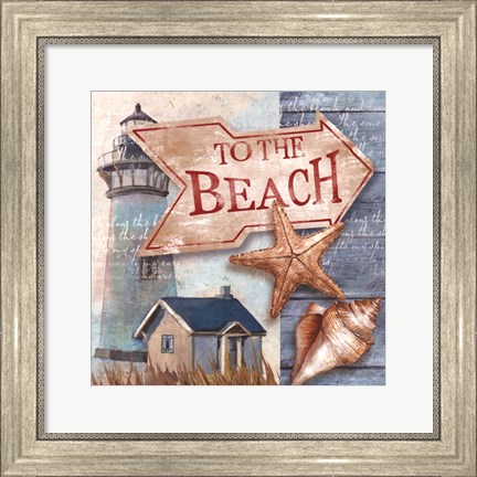 Framed To the Beach Print