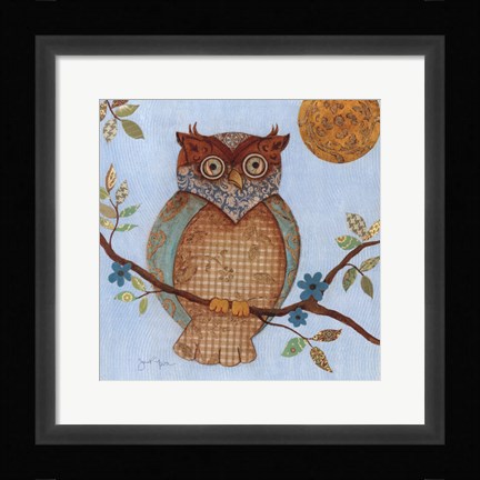 Framed Wise Owl I Print