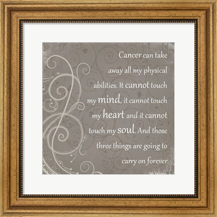 Framed My Mind, My Heart, My Soul - Jimmy V Print