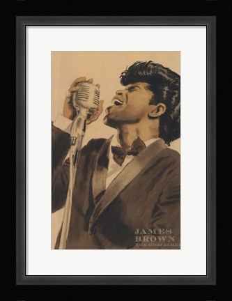 Framed James Brown Print