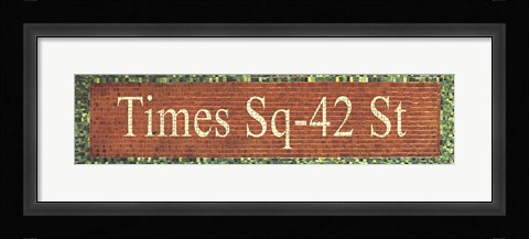 Framed Times Square - 42nd Street Subway Sign Print