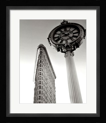 Framed Flatiron Clock Print