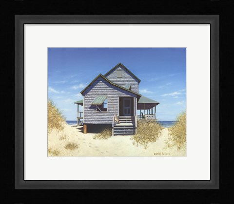 Framed Oceanfront Bungalow Print