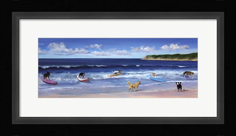 Framed Hot Dogs Surf Print