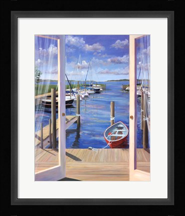 Framed Marina Deck Print