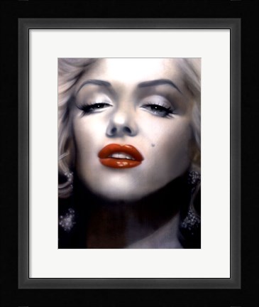 Framed Marilyn, Red Lips Print