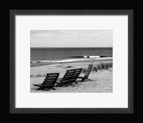 Framed Seaside Seating Print