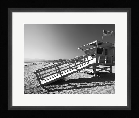 Framed California Lifeguard Stand Print
