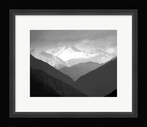 Framed Valley Silhouette Print