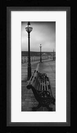 Framed Bench on the Boardwalk Print