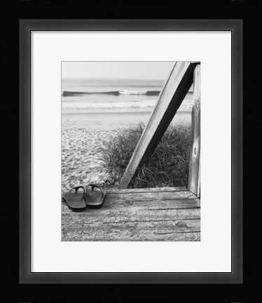 Framed Sandals by the Sea Print