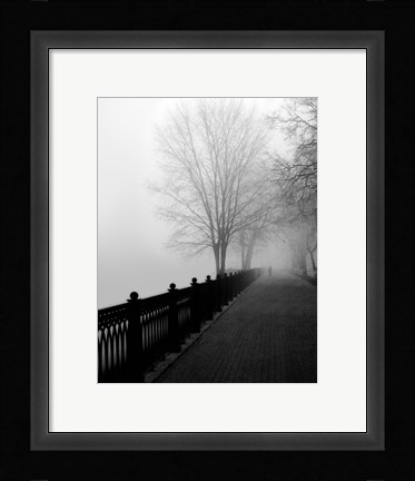 Framed Promenade in the Mist Print