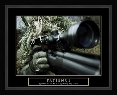 Framed Patience - Military Man Print