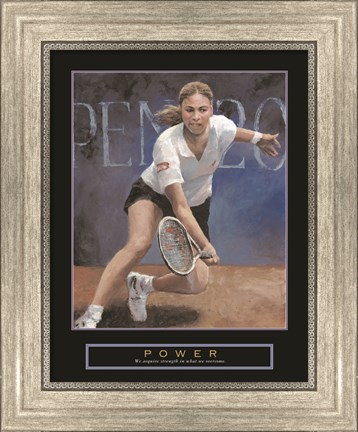 Framed Power - Tennis Player Print