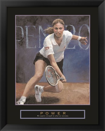 Framed Power - Tennis Player Print