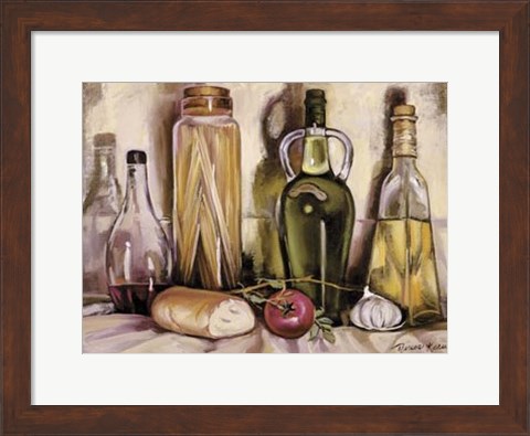 Framed Pasta and Olive Oil Print