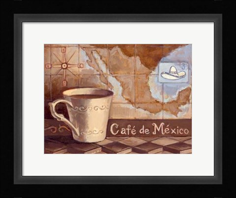 Framed Cafe de Mexico Print