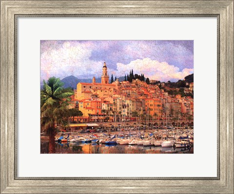 Framed Marina at Monaco Print