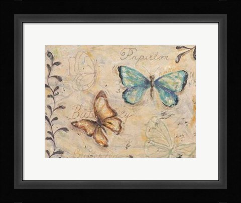 Framed Fluttering Butterflies Print