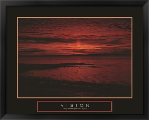 Framed Vision - Crimson Morning Print