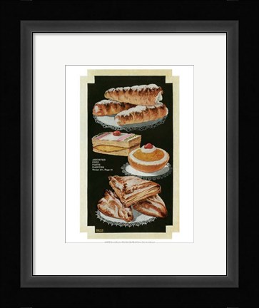 Framed French Pastries II Print