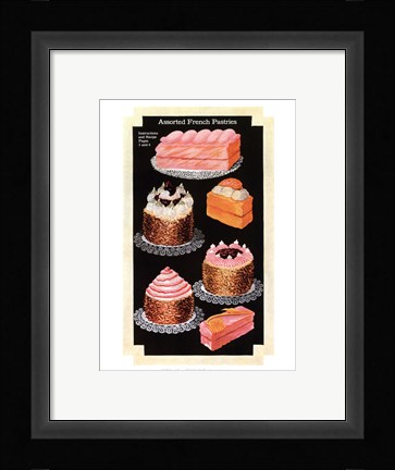 Framed French Pastries III Print