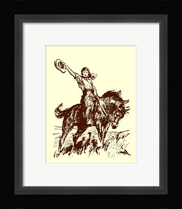 Framed Small Cowgirl Print