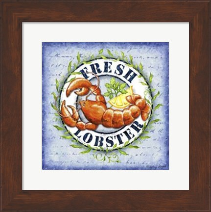 Framed Seafood Sign IV Print