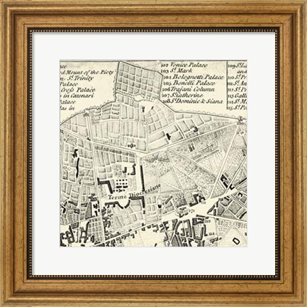 Framed City of Rome Grid II Print