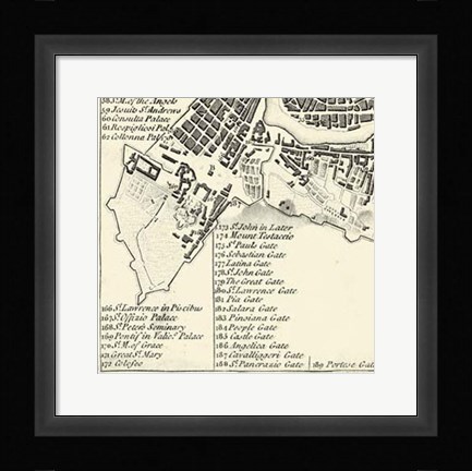 Framed City of Rome Grid VII Print