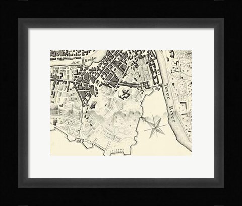 Framed City of Rome Grid VIII Print
