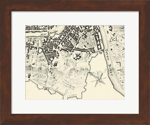 Framed City of Rome Grid VIII Print