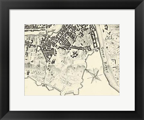 Framed City of Rome Grid VIII Print
