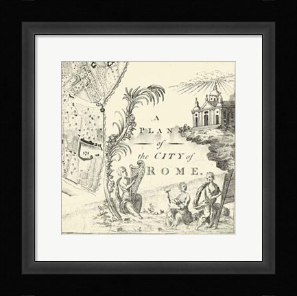 Framed City of Rome Grid IX Print