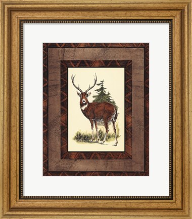 Framed Rustic Deer Print
