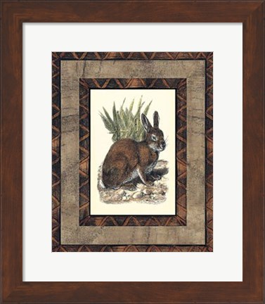 Framed Rustic Rabbit Print