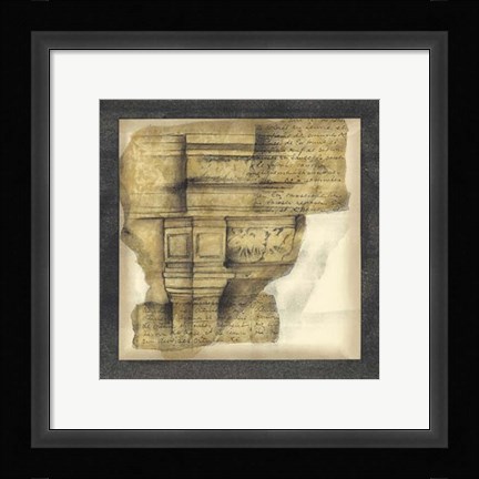 Framed Antique Capitals III Print