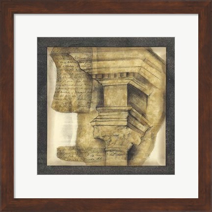 Framed Antique Capitals IV Print