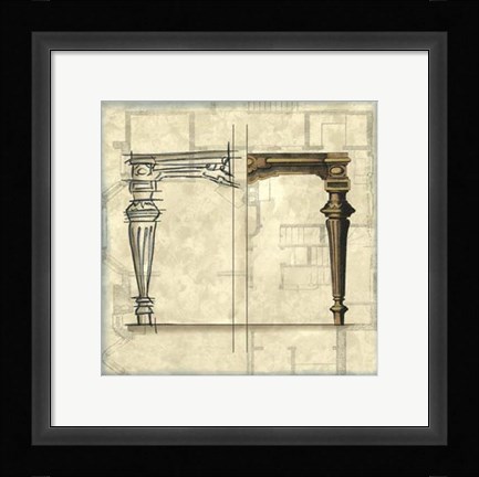 Framed Furniture Sketch III Print