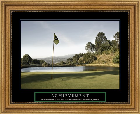 Framed Achievement-Golf Commit Yourself Print